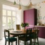 Victorian Terrace, Waterloo | Reclaimed kitchen cabinets and worktop with bespoke colourful wall tiles | Interior Designers